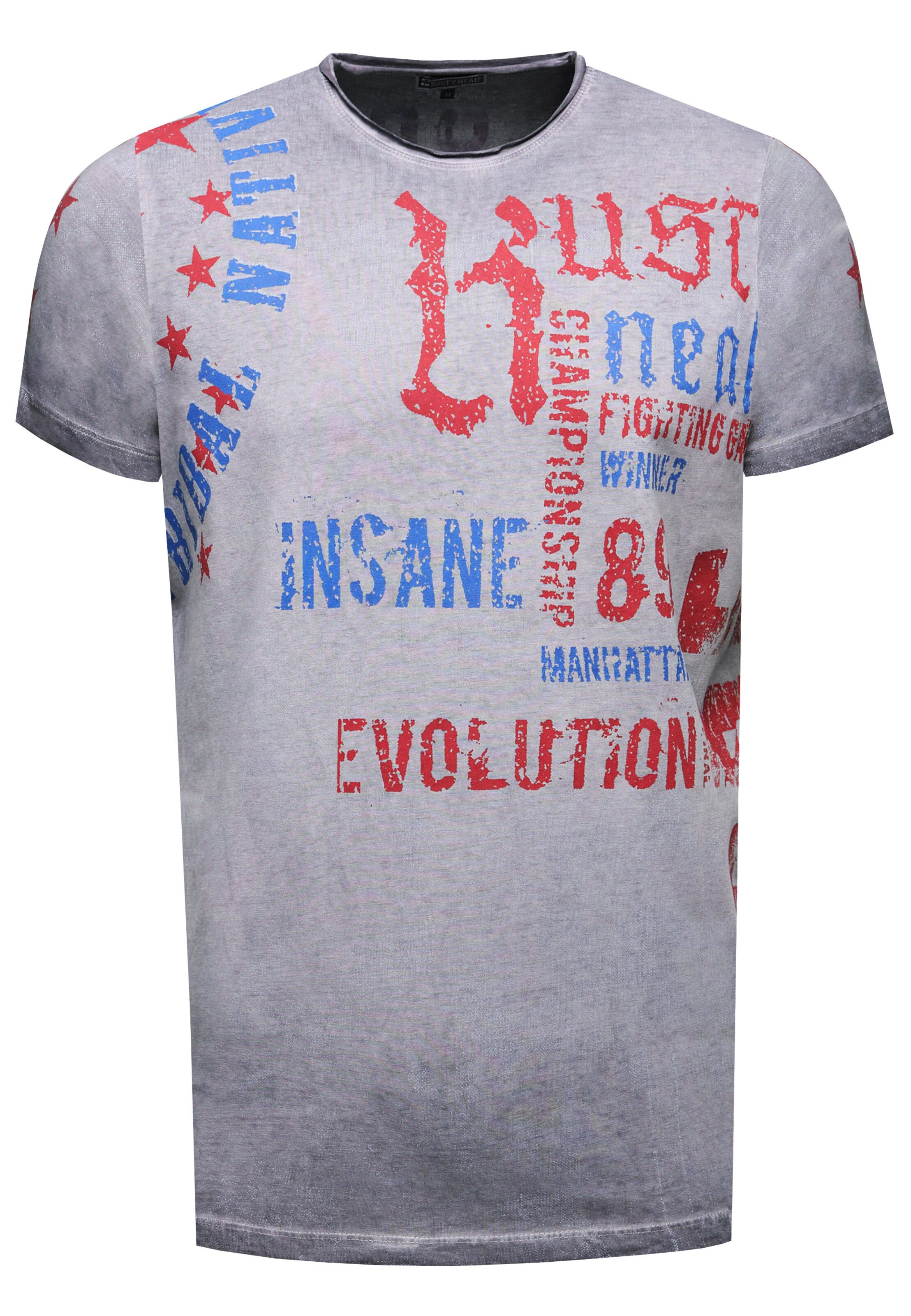 Rusty Neal Shirt in Grijs: voorkant