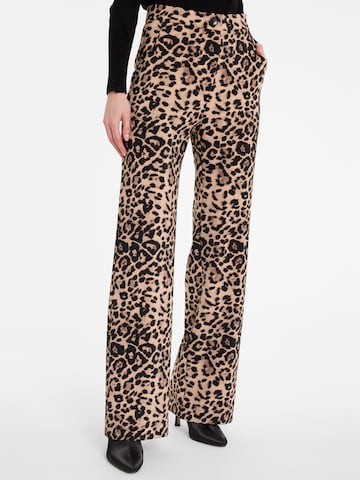 Ana Alcazar Wide leg Trousers 'Adami' in Brown