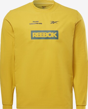 Maglia funzionale di Reebok in giallo: frontale