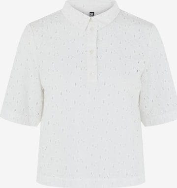 PIECES T-shirt 'VIBSE' i vit: framsida