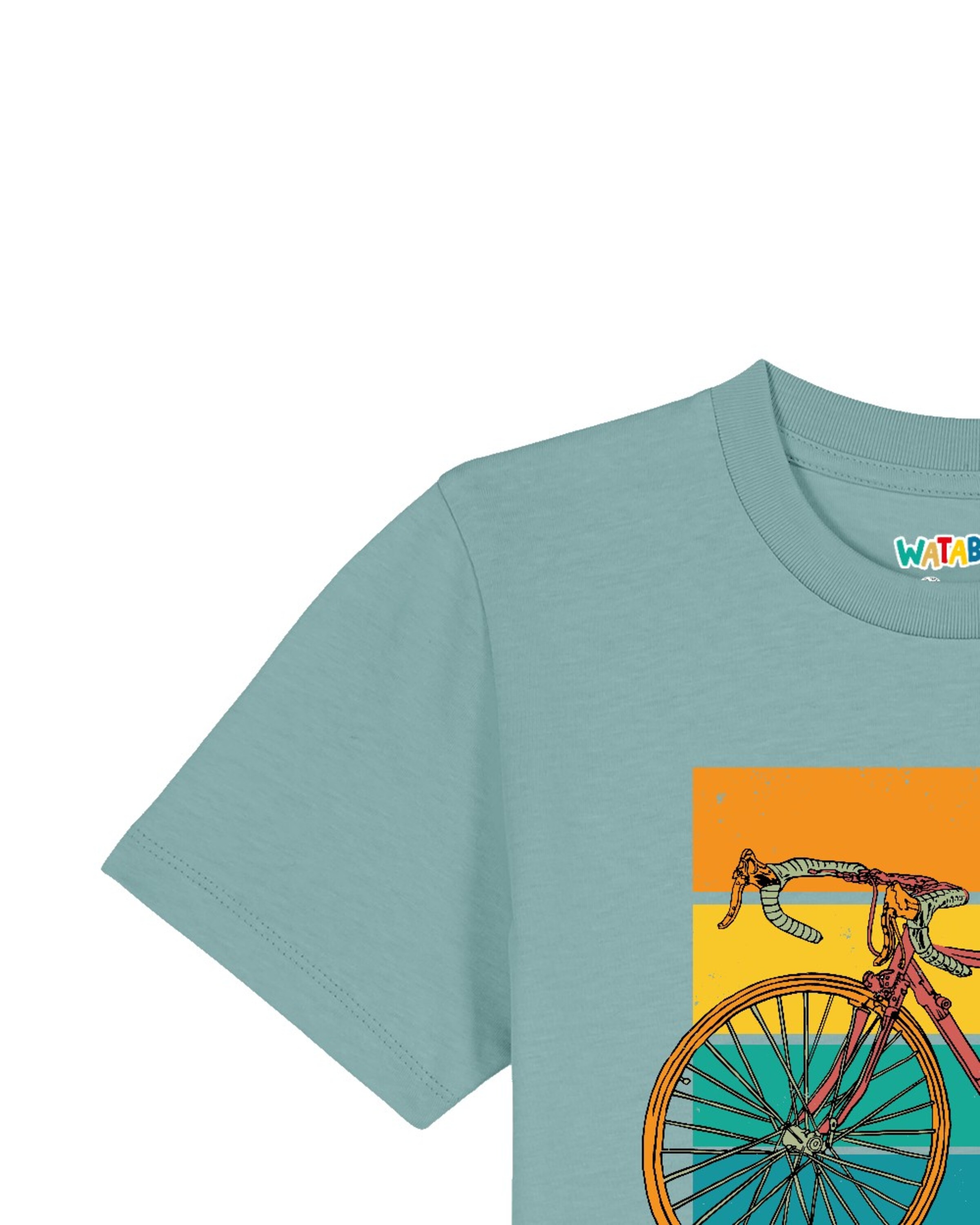 watabout.kids Shirt ' Retro Bike ' in Blauw