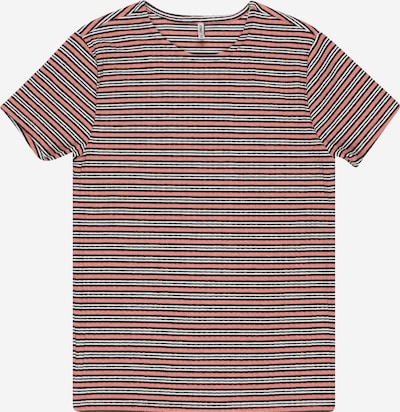 KIDS ONLY T-Shirt in grasgrün / orangerot / schwarz / weiß, Produktansicht