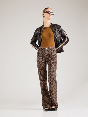 Monki Flared Trousers in Brown