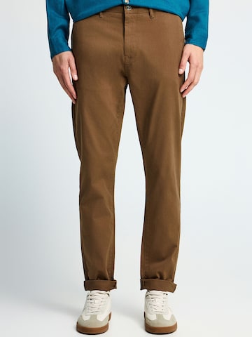 Funky Buddha tavaline Chino-püksid, värv pruun: eest vaates