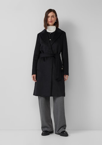 s.Oliver BLACK LABEL Tussenmantel in Zwart: voorkant