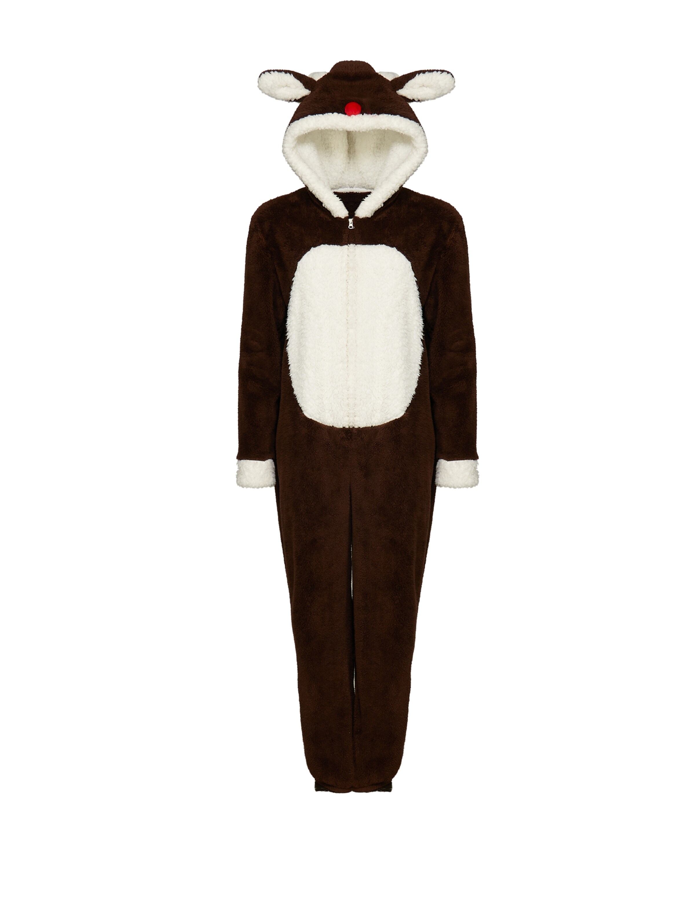 Loungeable Pajama 'Reindeer' in Brown