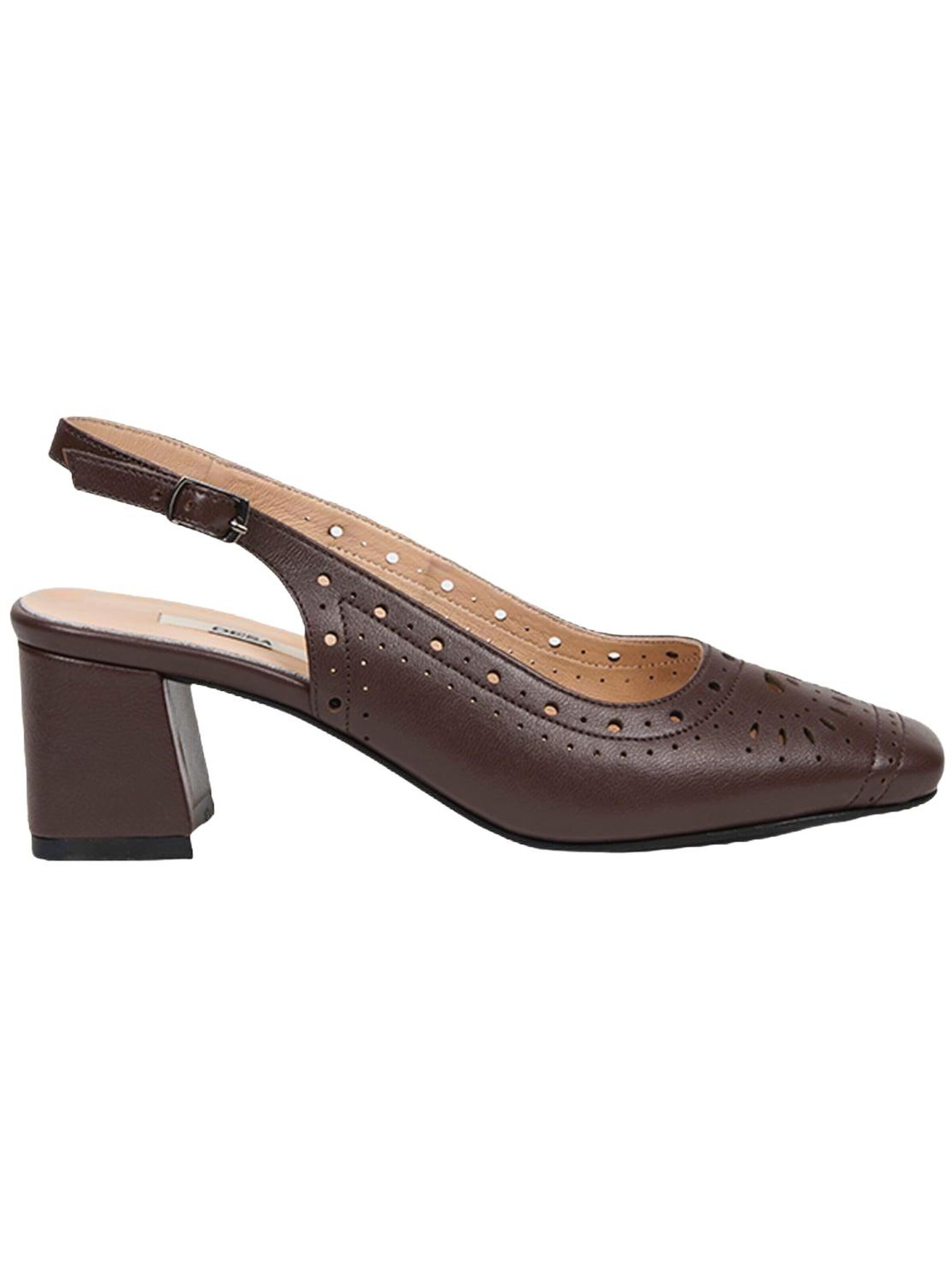 Desa Slingpumps 'Blockabsatz-Schlupf' in Bruin