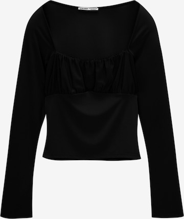 T-shirt Pull&Bear en noir : devant