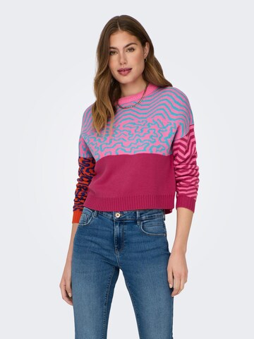 ONLY Sweater 'ADORA' in Pink: front