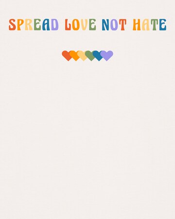 T-Shirt 'Spread Love not Hate' Watapparel en blanc