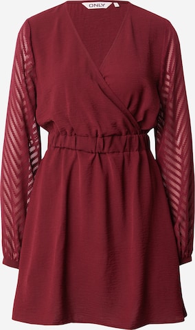 ONLY فستان 'LISA' بلون أحمر: الأمام