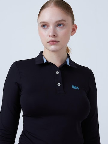 SPORTKIND Functioneel shirt 'Long Sleeve Polo Shirt' in Zwart