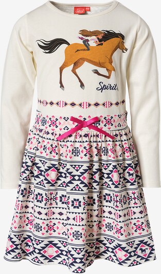 Spirit Kleid in creme / navy / braun / pink, Produktansicht