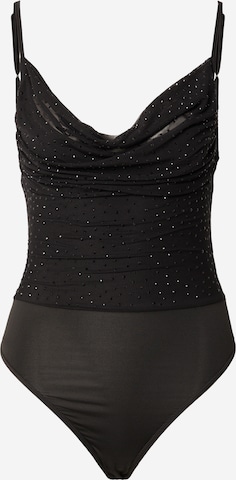 Misspap - Body camiseta en negro: frente