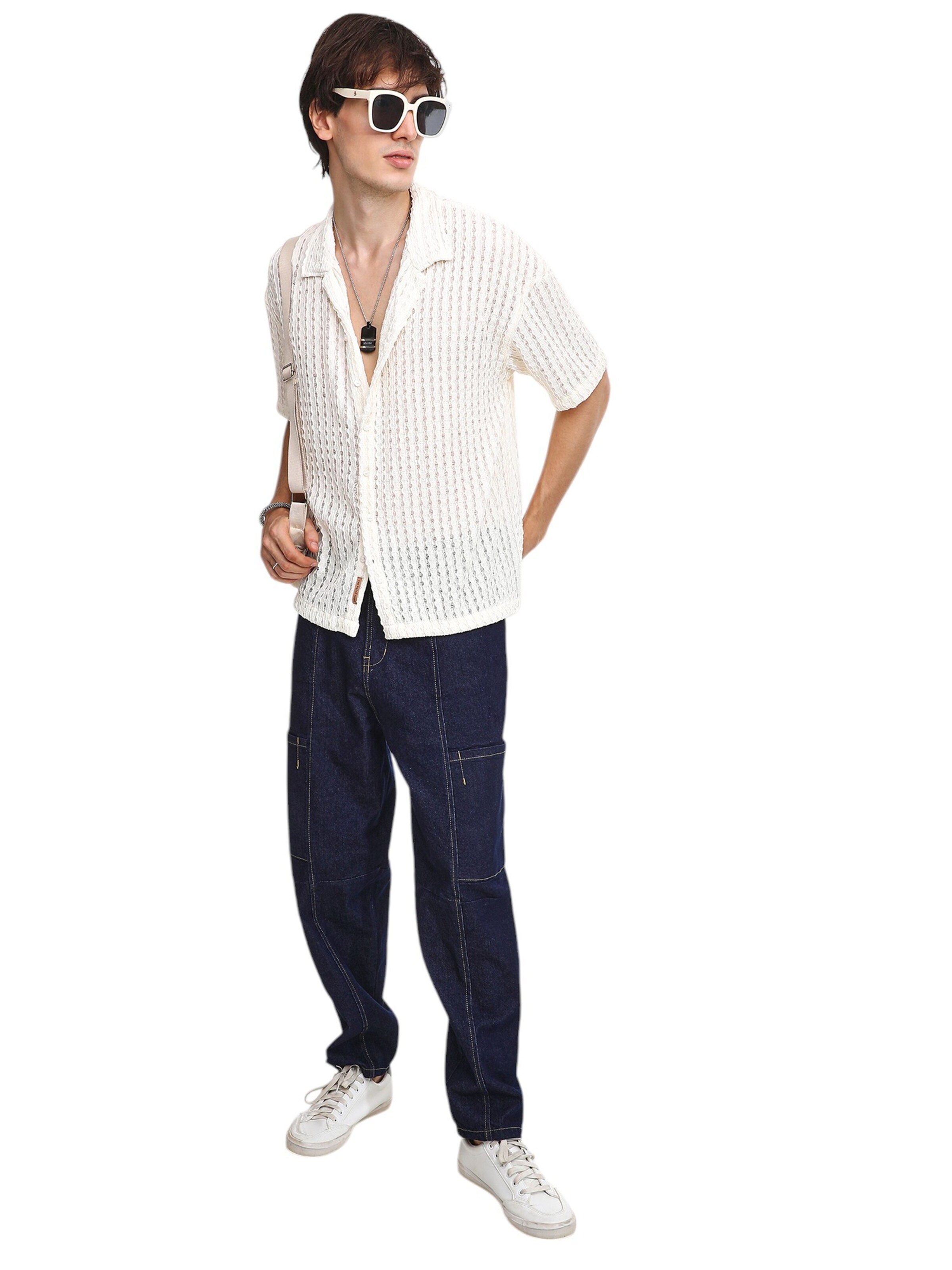 Campus Sutra Regular Fit Hemd 'Tonya' in Weiß