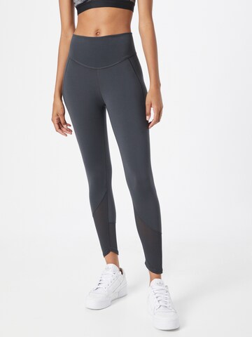 ADIDAS SPORTSWEAR - Skinny Calças de desporto em cinzento: frente