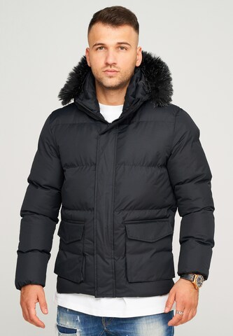 behype Winter Jacket 'BHADLYR' in Black: front