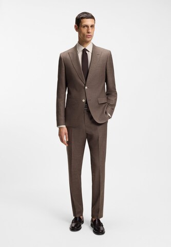 BOSS Slim fit Pleated Pants 'Genius ' in Brown