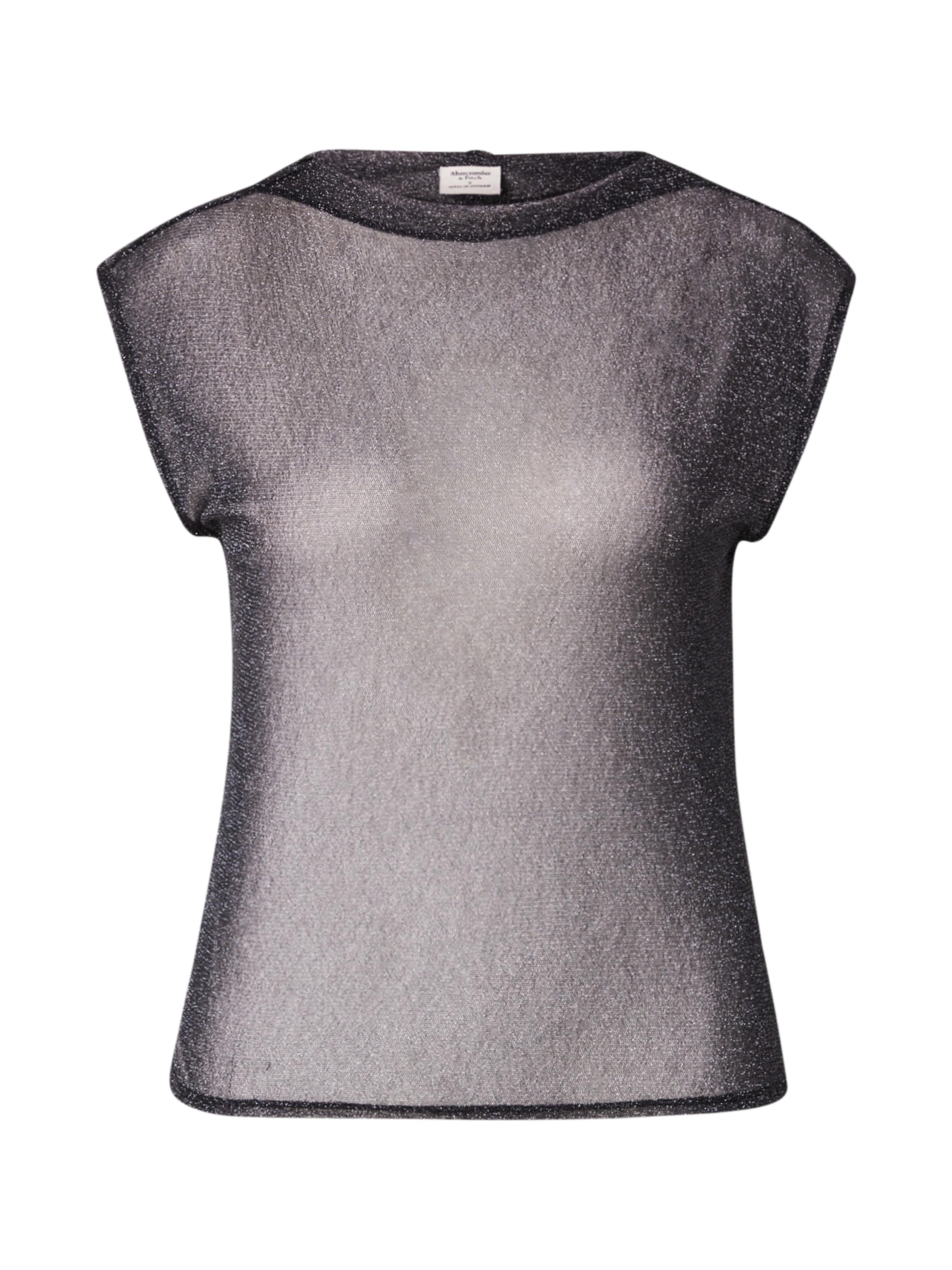 Abercrombie & FitchTop - crna boja: prednji dio