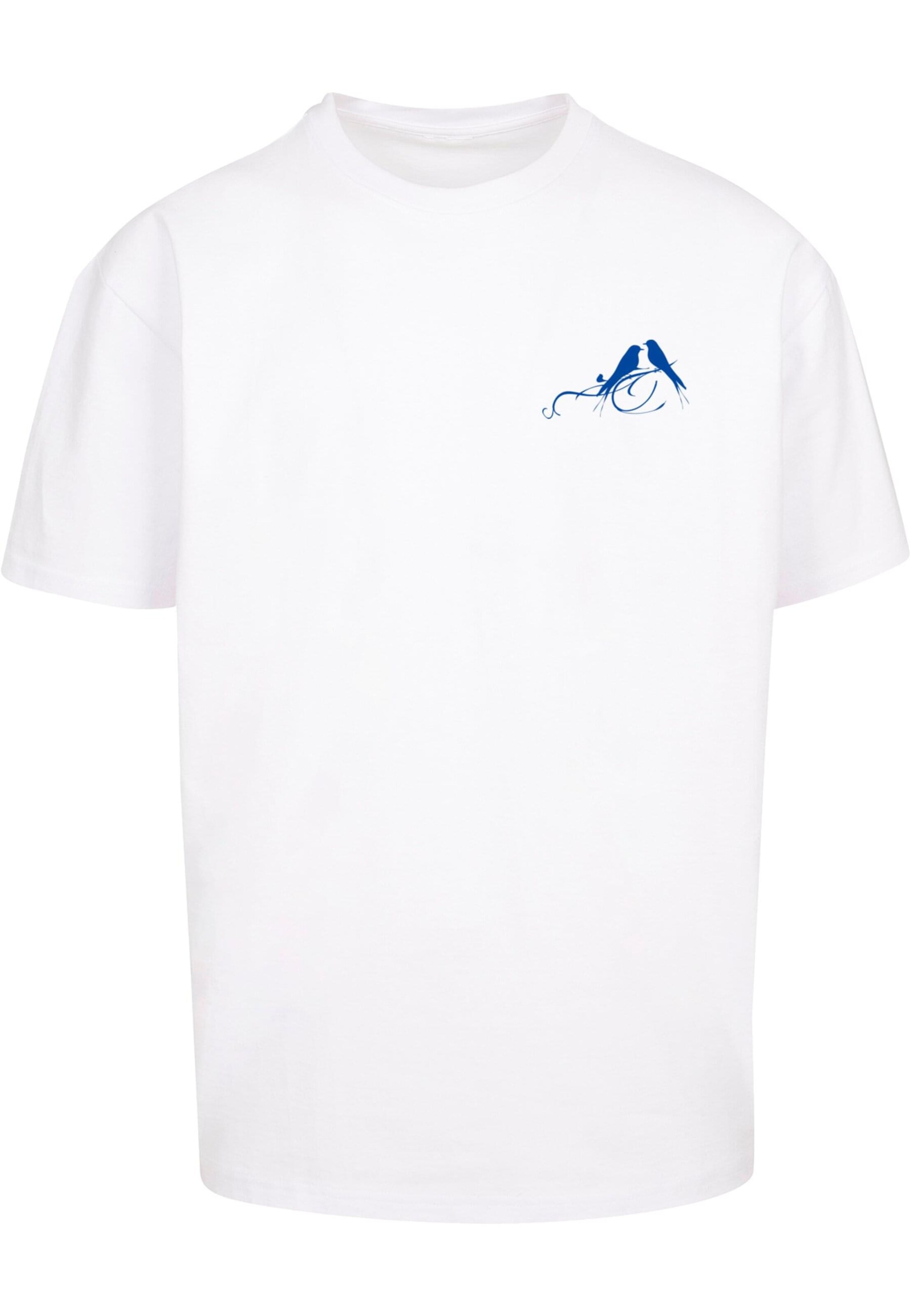 Merchcode Shirt 'Love Birds' in Wit: voorkant