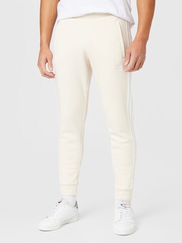 Coupe slim Pantalon 'Adicolor Classics' ADIDAS ORIGINALS en blanc : devant