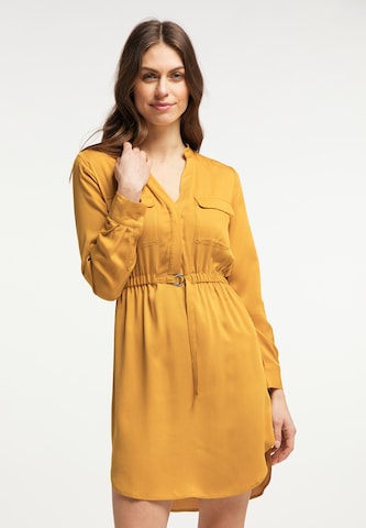 Robe-chemise Usha en jaune : devant