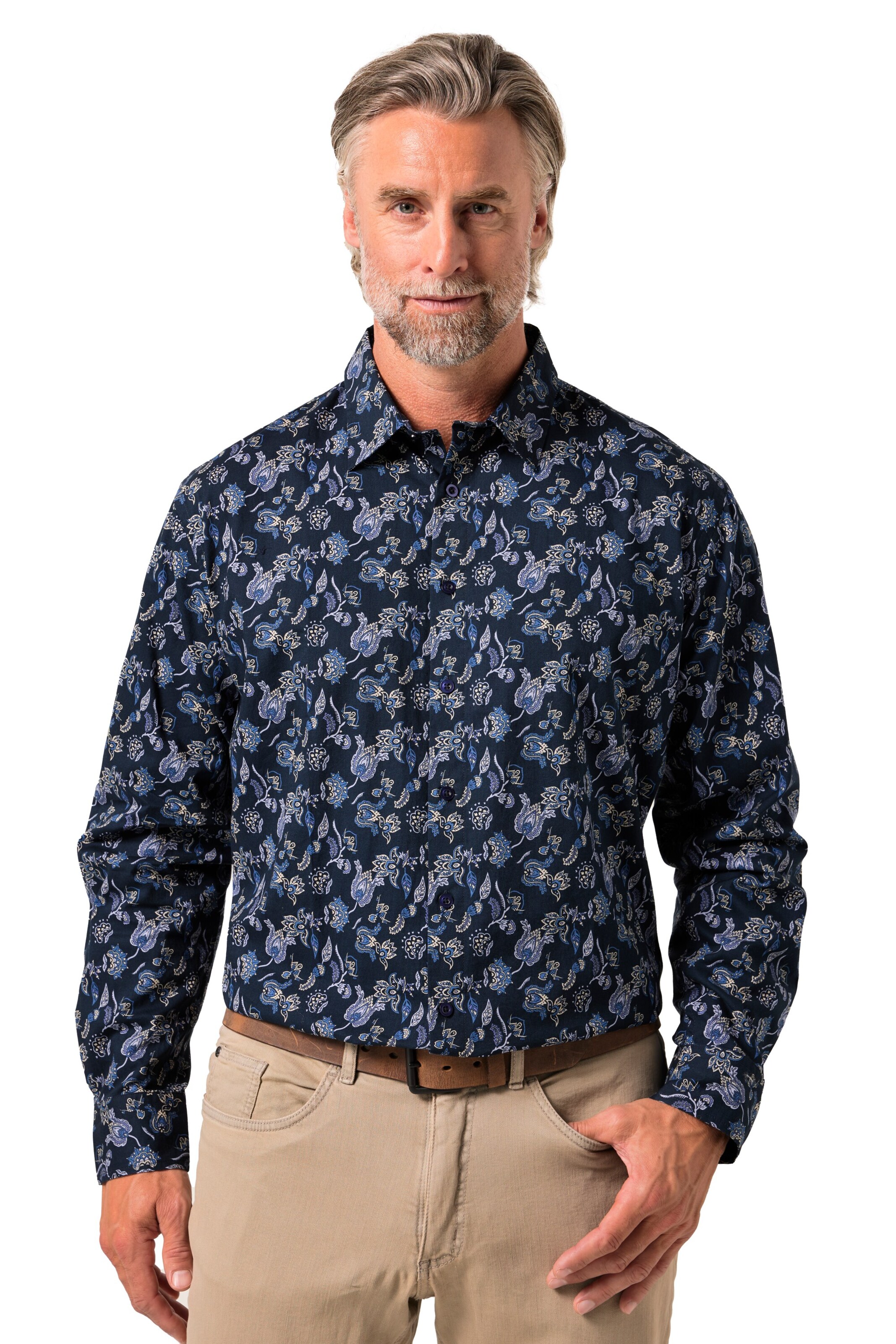 Boston Park Comfort fit Button Up Shirt in Blue: front