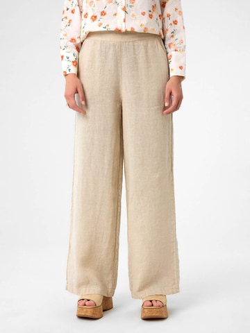 DIMI Wide leg Pants 'Weite Damen Leinenhose' in Beige: front