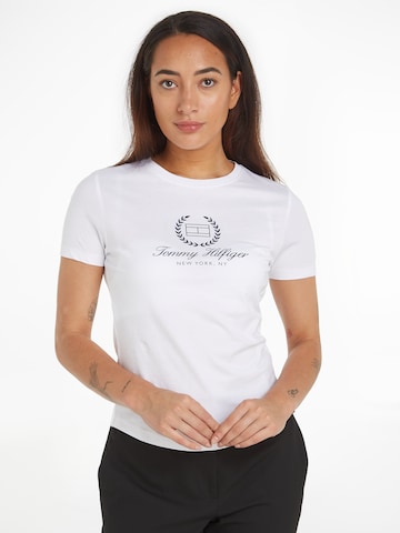 T-shirt TOMMY HILFIGER en blanc : devant