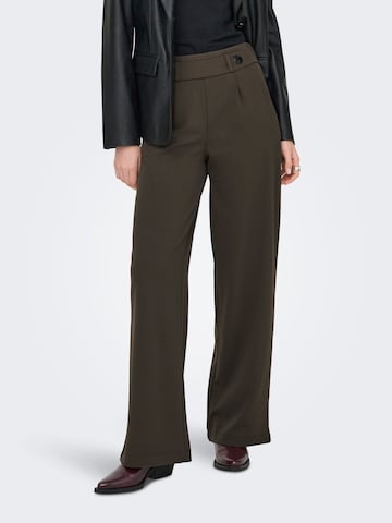 JDY Tall Wide leg Bandplooibroek 'JDYGeggo' in Bruin: voorkant