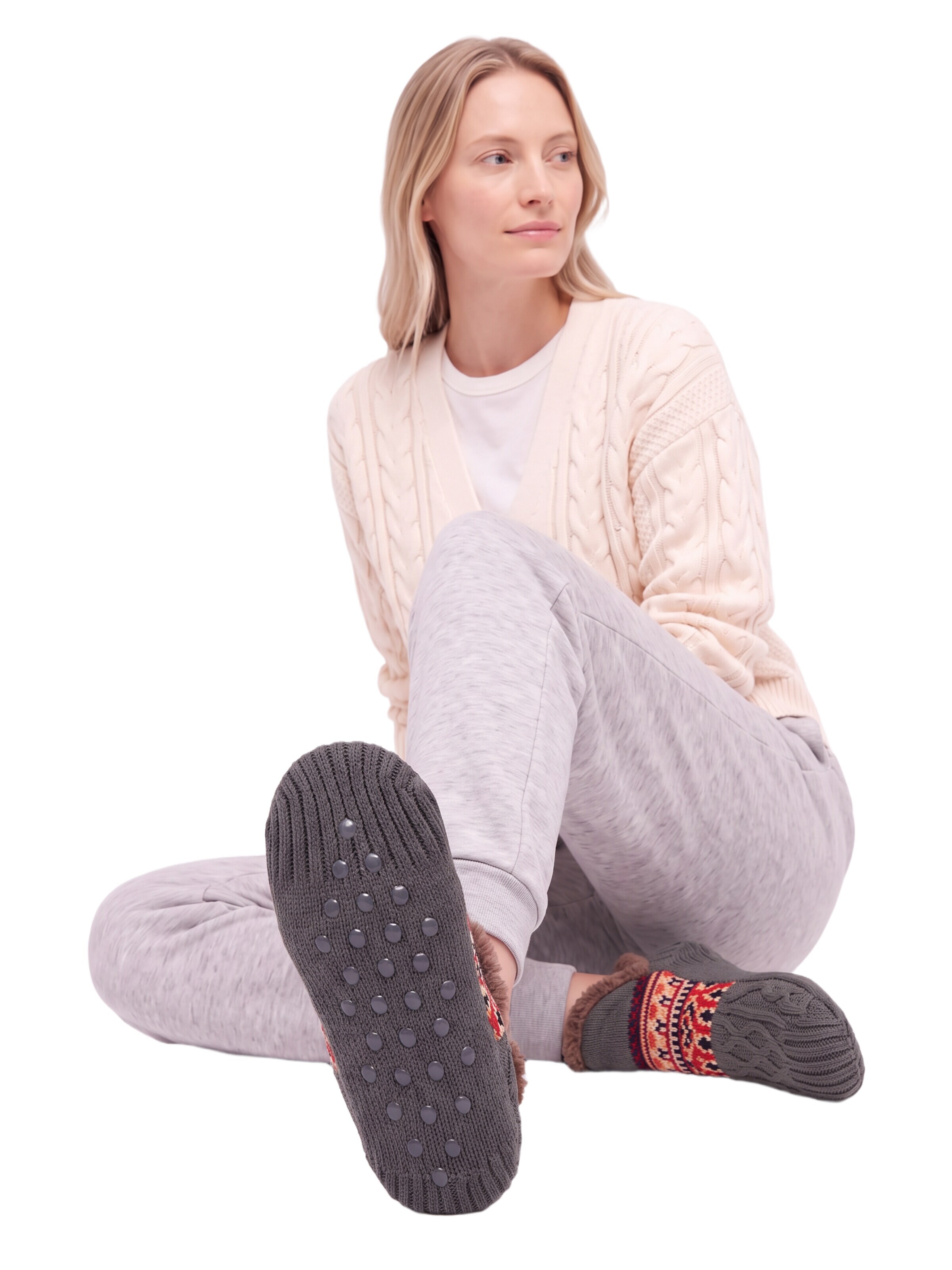 BONVERANO Ankle Socks in Grey