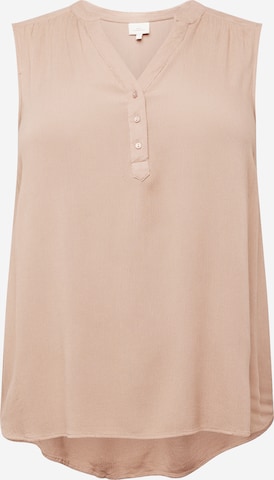 ONLY Carmakoma Bluse 'JETTE' in Beige: predná strana