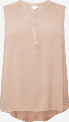 ONLY Carmakoma Blouse 'JETTE' in Beige: front