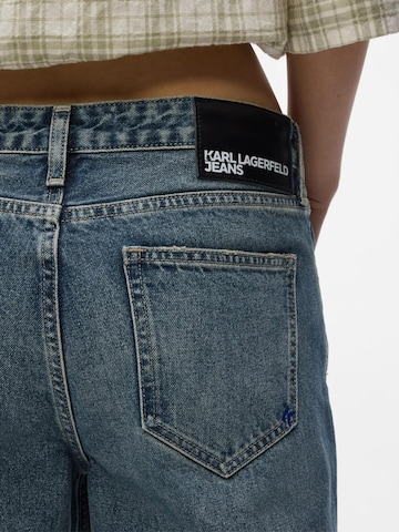 KARL LAGERFELD JEANS Široke hlačnice Kavbojke | modra barva