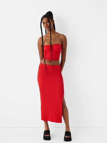 Jupe Bershka en rouge