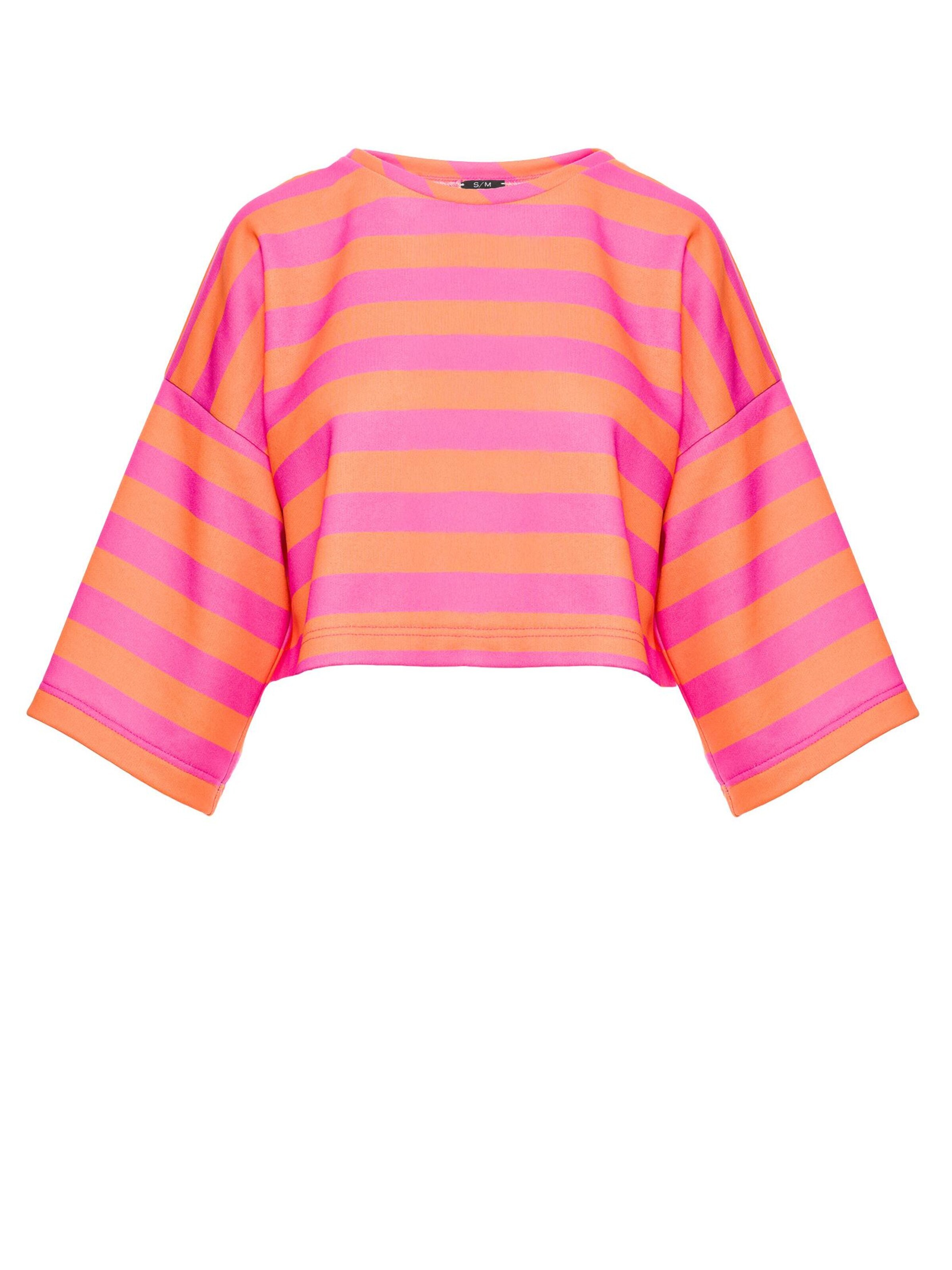 made of emotion Top 'Krótka bluza z nadrukiem' – pink: přední strana