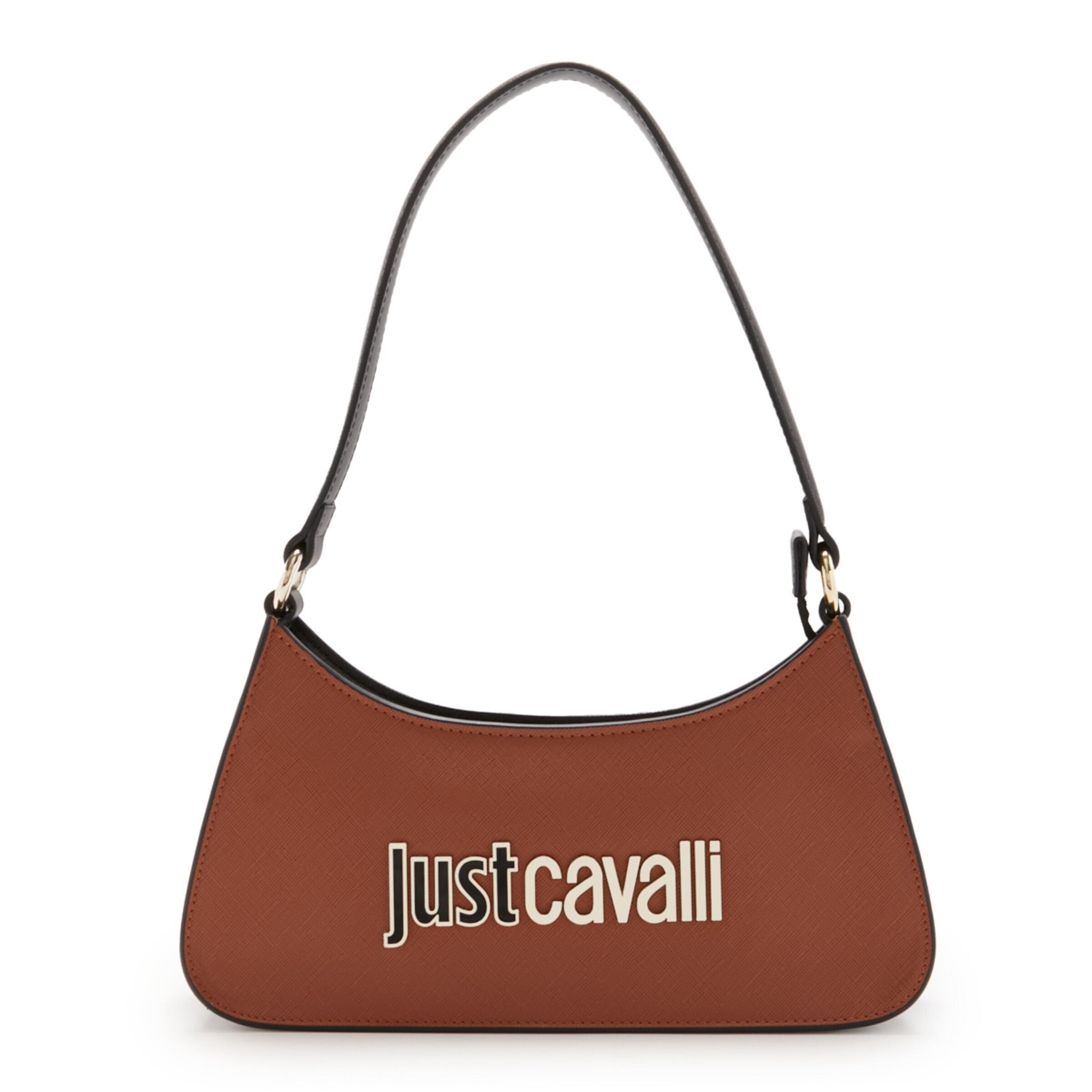 Sac bandoulière Just Cavalli en marron : devant