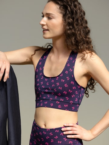 Hey Honey Sport bh 'Racerback' in Blauw: voorkant