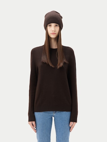 GOBI Cashmere - Jersey 'Cashmere Hat & Sweater Set' en marrón: frente