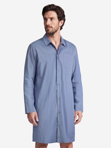 SEIDENSTICKER Pyjama lang 'Classic Fil a Fil' in Blauw