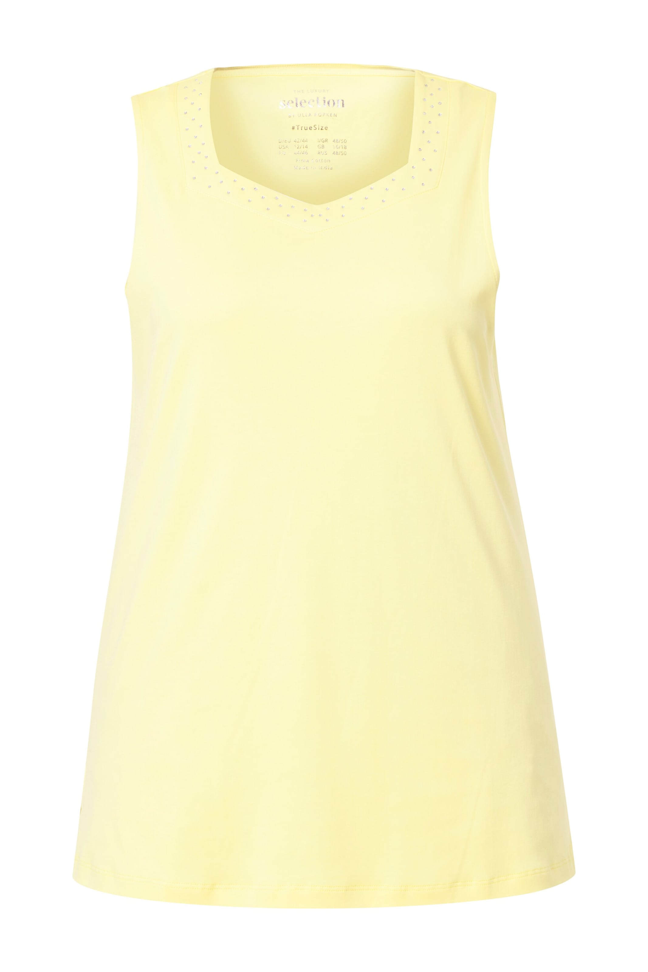 Ulla Popken Strick-Top in Gelb: Vorderseite