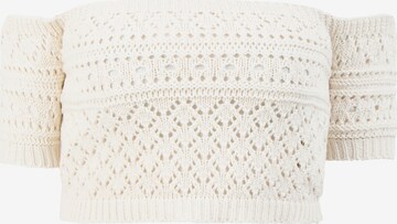 MYMO Knitted Top in White: front