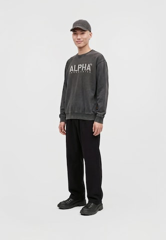 ALPHA INDUSTRIES Sweatshirt 'Stencil' in Black
