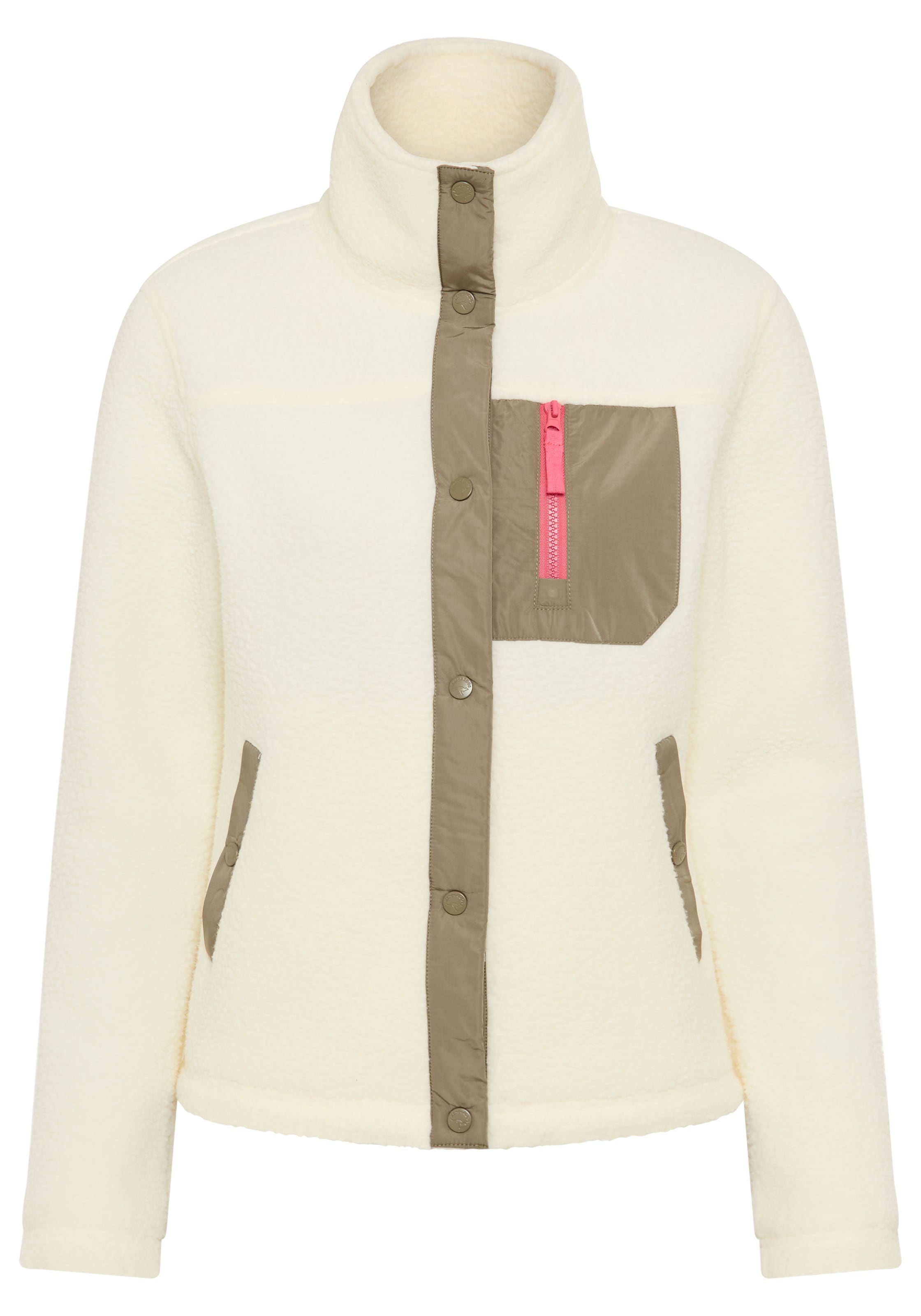 KangaROOS Fleecejacke in Weiß: Vorderseite