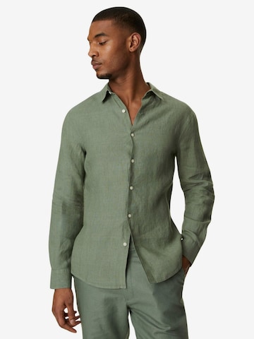Marks & Spencer Regular fit Button Up Shirt in Green: front