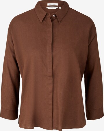 TOM TAILOR Blouse in Brown: front