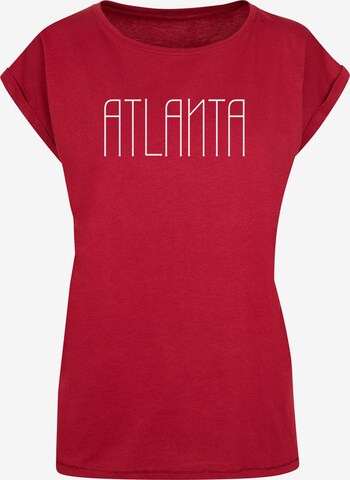 Merchcode Shirt 'Atlanta X' in Rood: voorkant