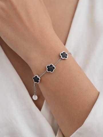 Pure Schmuck Bracelet 'Clover Marmor' in Silver: front