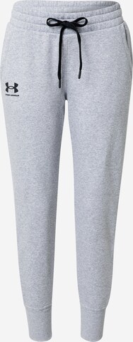 UNDER ARMOUR Tapered Sportbroek 'Rival' in Grijs: voorkant