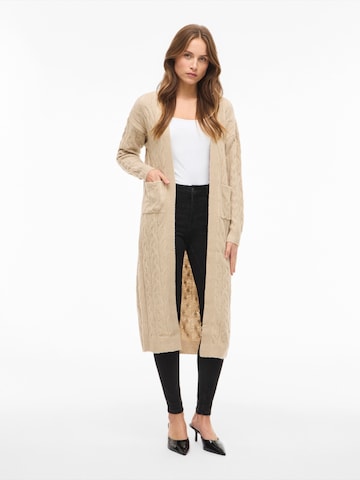 VILA Knit Cardigan 'VIPEPA' in Grey